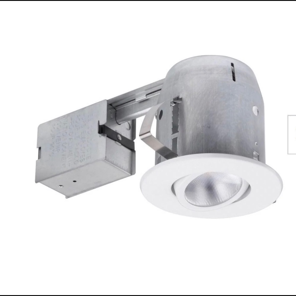 Commercial electric 5 inch directional recessed cute with LED bulb
